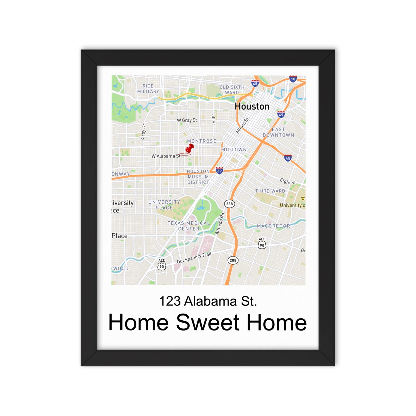 Home Sweet Home - Personalized Map Keepsake