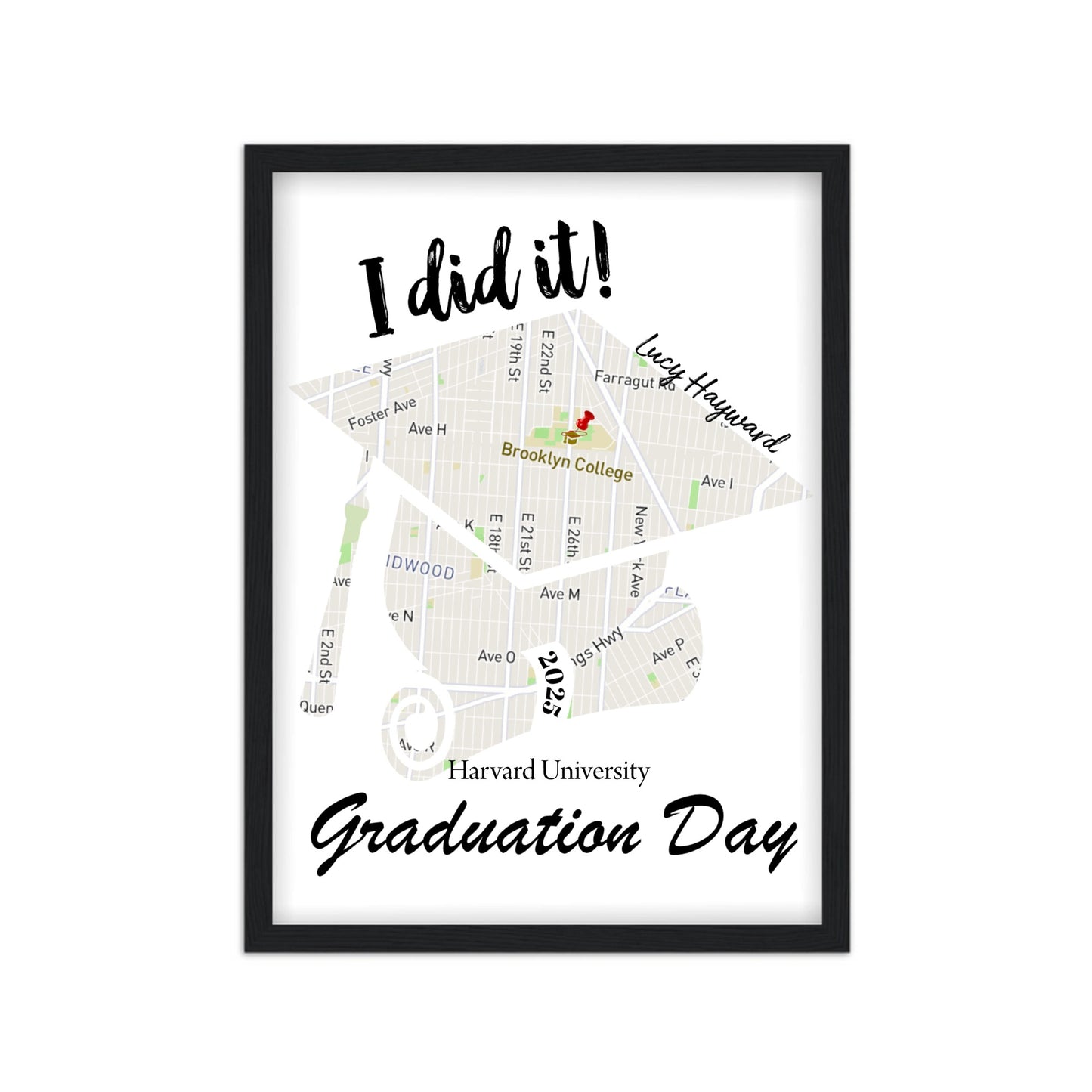 Classic Semi-Glossy Paper Wooden Framed Poster (Ready to hang)