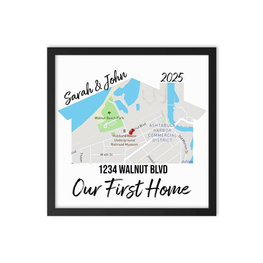 Our First Home – Personalized Map Keepsake