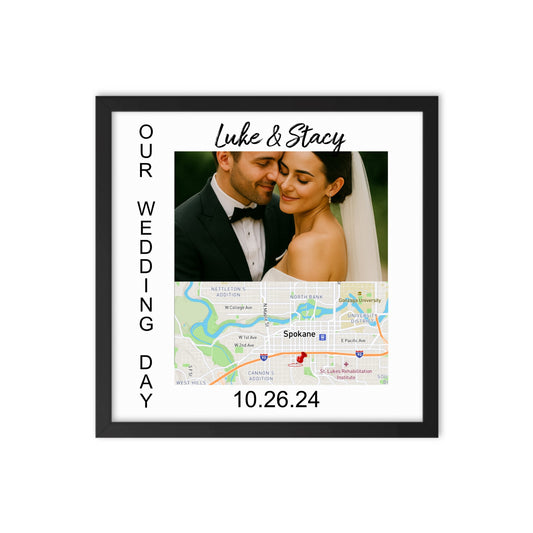 Our Wedding Day - Personalized Map Keepsake