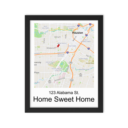 Home Sweet Home - Personalized Map Keepsake